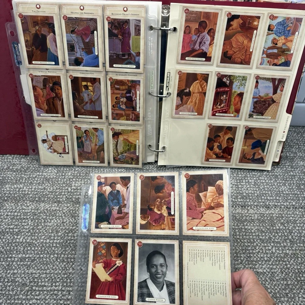 American Girl VTG Trading Cards W Notebook Felicity Molly Samantha MORE 90s